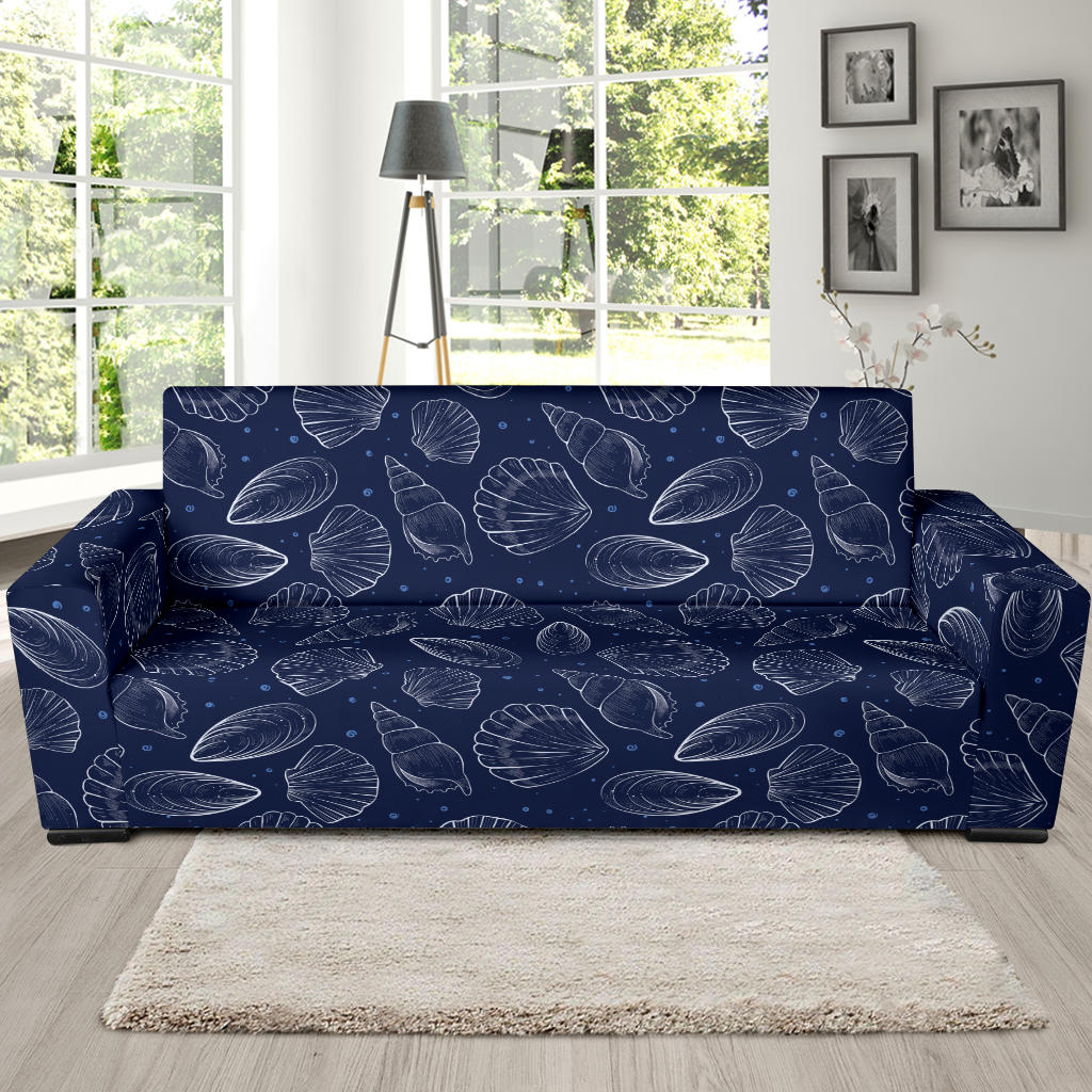 Seashell Print Design LKS3011 Sofa Slipcover