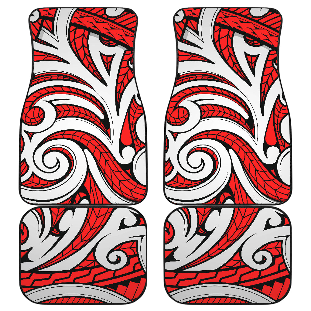 Maori Polynesian Themed Design Print Car Floor Mats Front Back