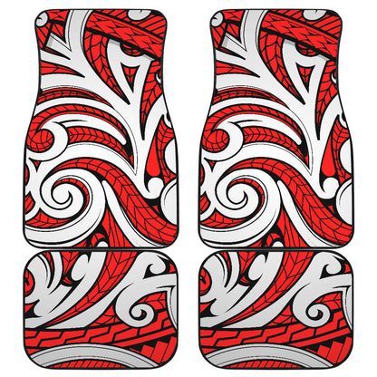 Maori Polynesian Themed Design Print Car Floor Mats Front Back