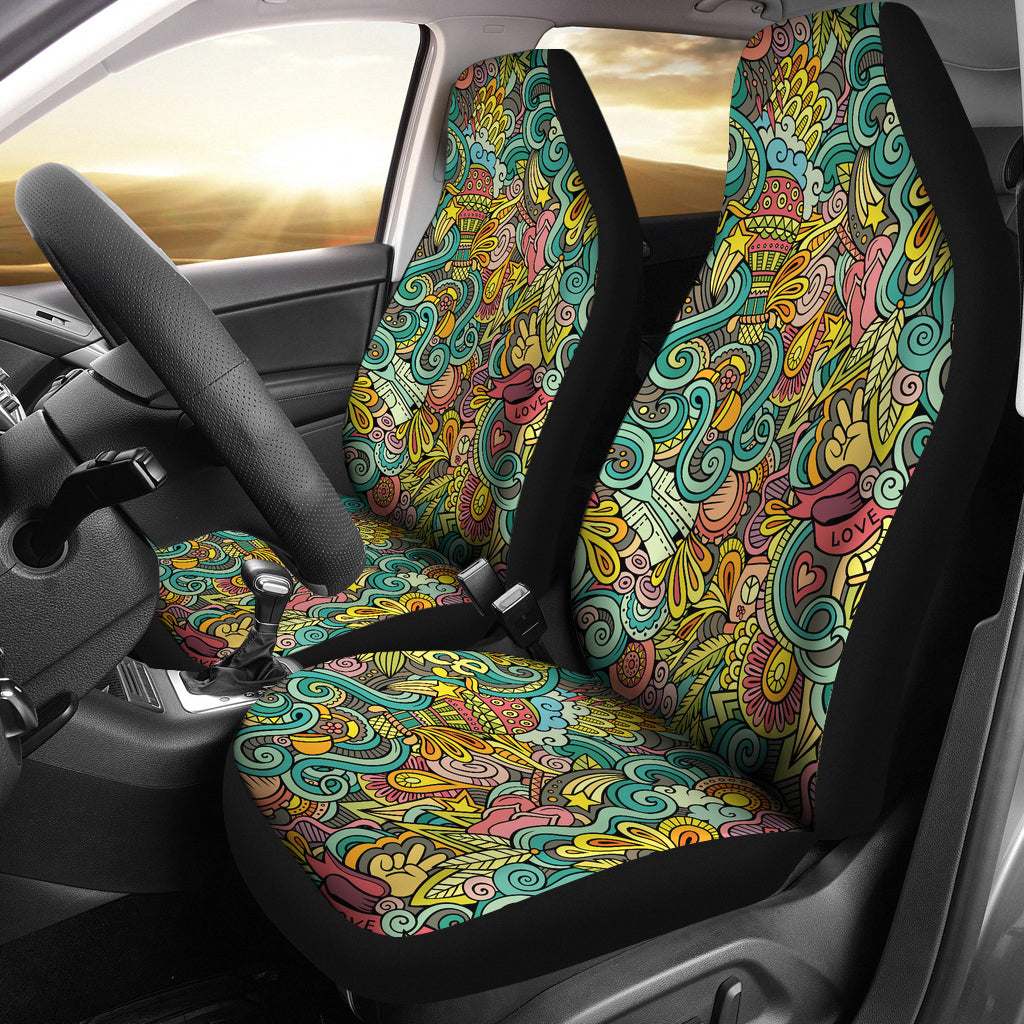 Hippie Print Design LKS302 Car Seat Covers