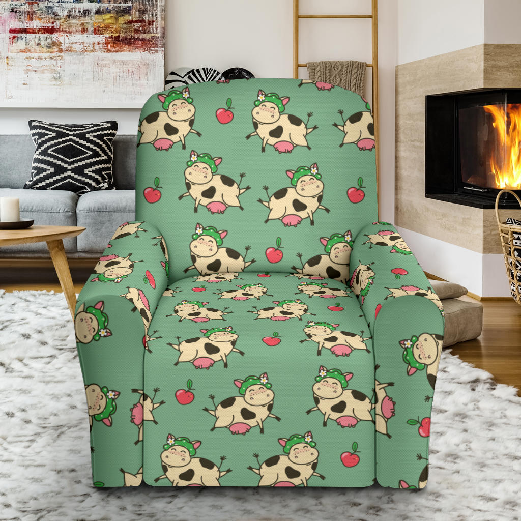 Cattle Print Design LKS402 Recliner Slipcover with Pocket