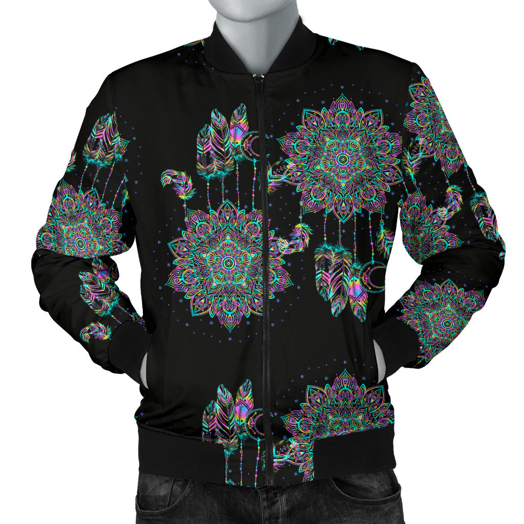 Dream Catcher Colorful Hand Draw Men Bomber Jacket