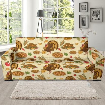 Turkey Pattern Print Design 02 Sofa Slipcover