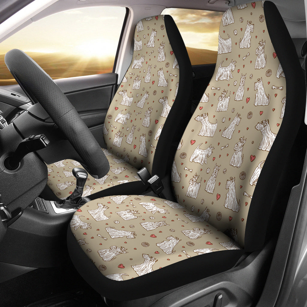 Scottish Terriers Print Design LKS3017 Car Seat Covers