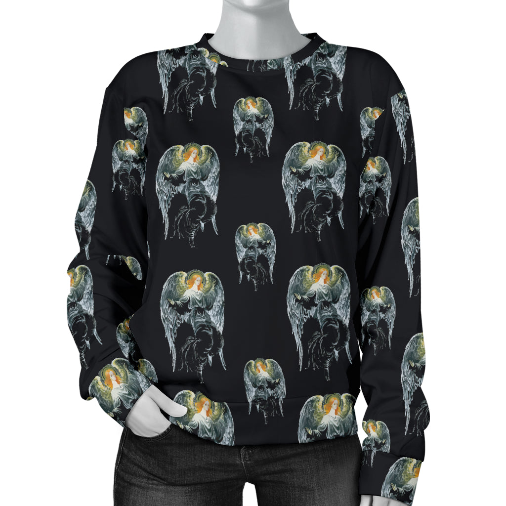 Angel with Wings Cute Design Print Women Long Sleeve Sweatshirt