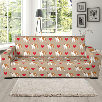 Bulldogs Pattern Print Design 02 Sofa Slipcover