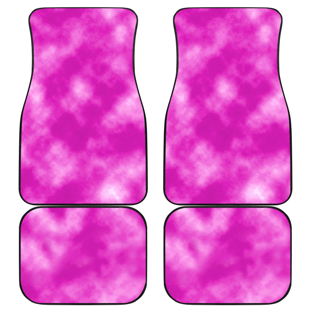 Tie Dye Pink Design Print Car Floor Mats Front Back