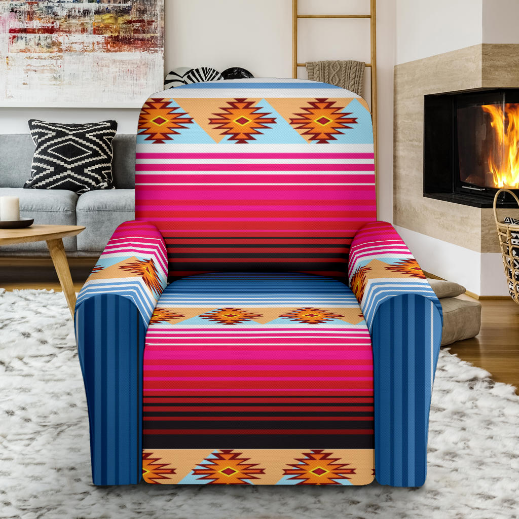 Mexican Pattern Print Design 03 Recliner Slipcover with Pocket