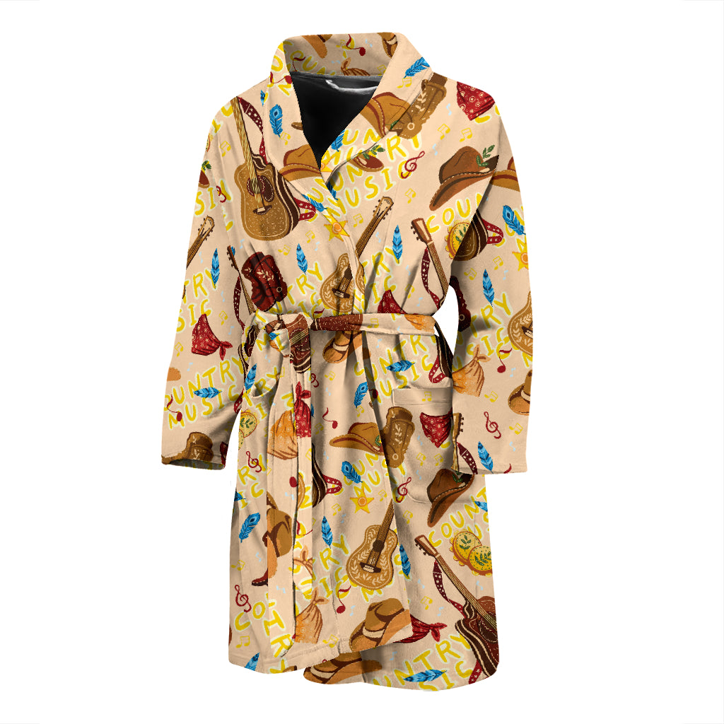 Western Lifestyle Print Design LKS303 Men Bathrobe