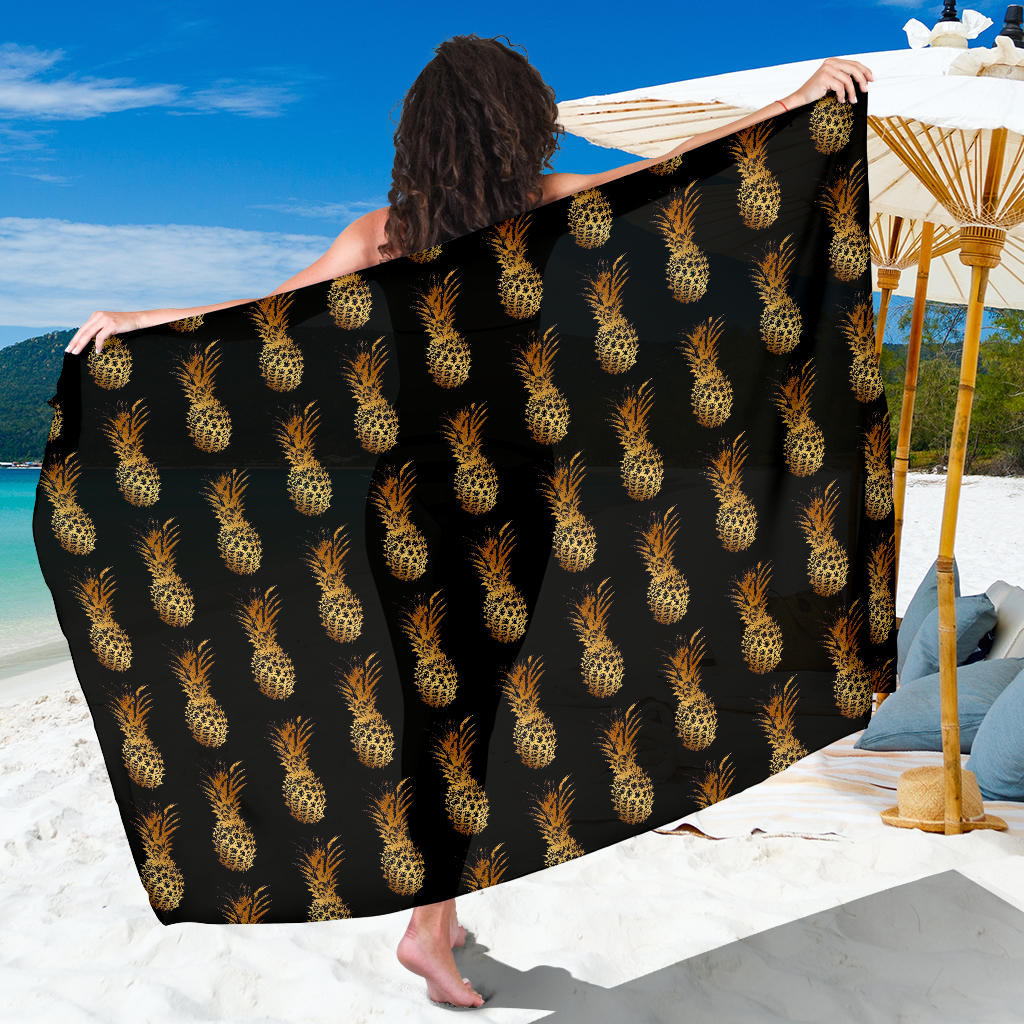 Pineapple Pattern Print Design A02 Sarong Pareo Wrap