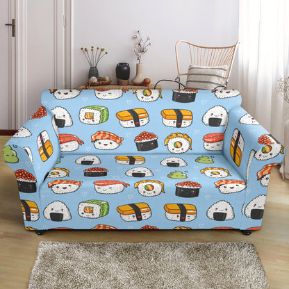 Sushi Print Design LKS303 Loveseat Couch Slipcover