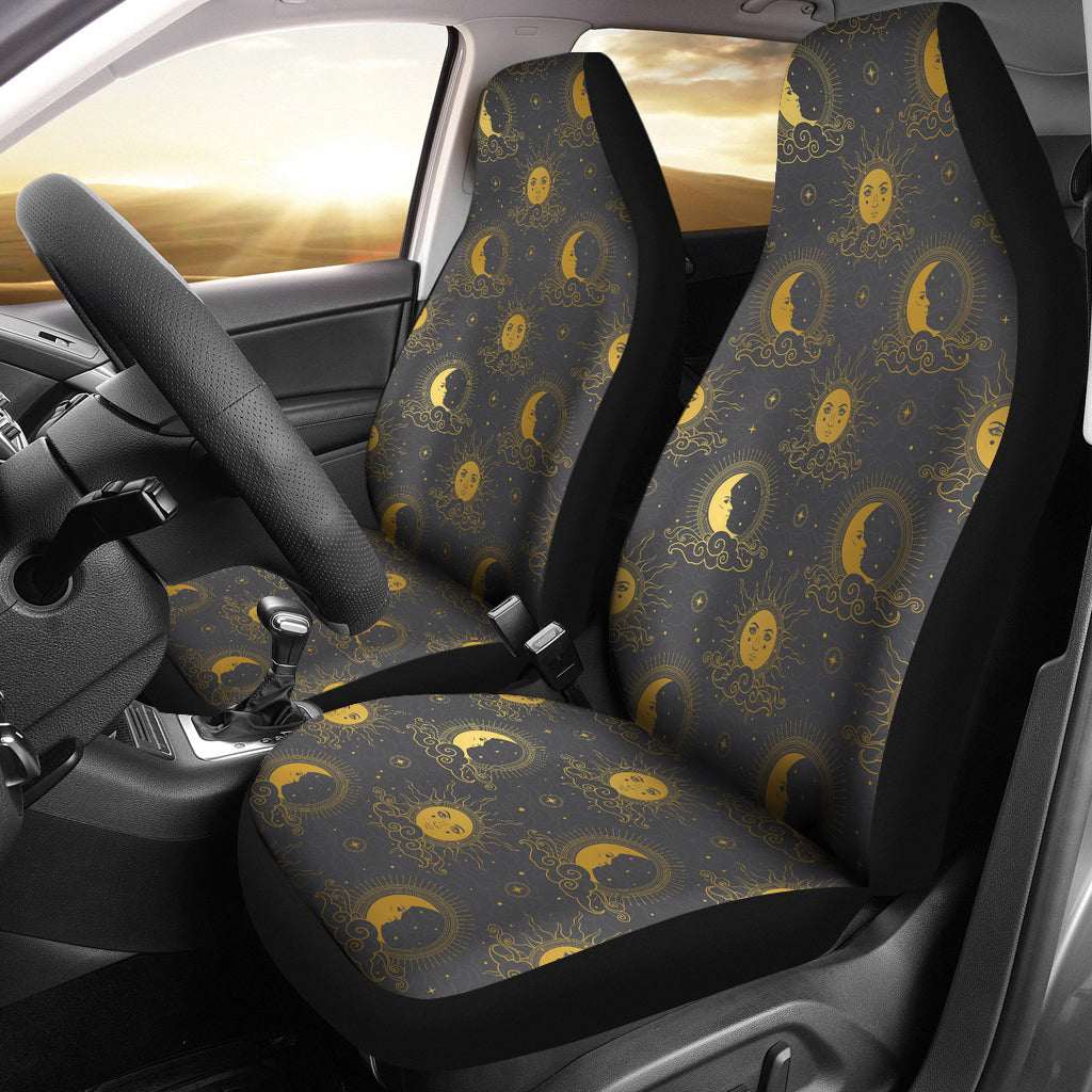 Sun Moon Print Design LKS305 Car Seat Covers