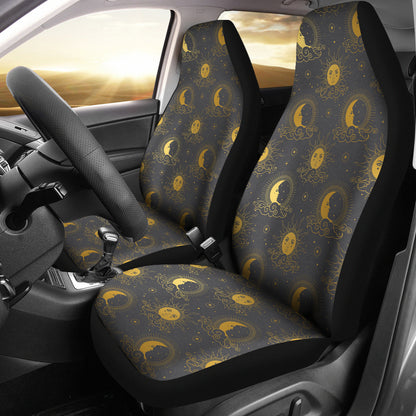 Sun Moon Print Design LKS305 Car Seat Covers