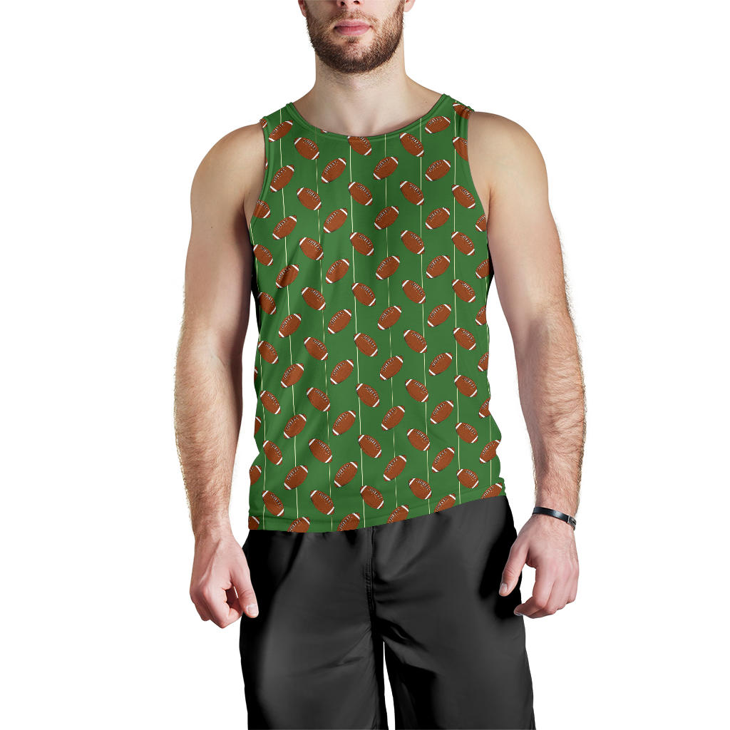 American Football on Field Themed Men Tank Top