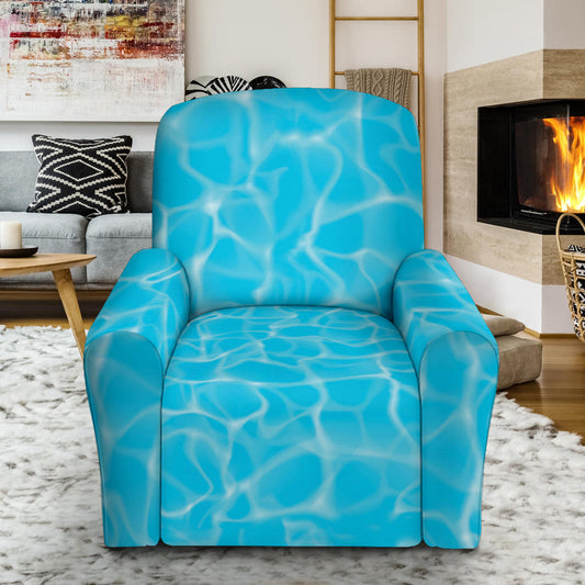 Swimming Pool Texture Print Design LKS301 Recliner Slipcover with Pocket