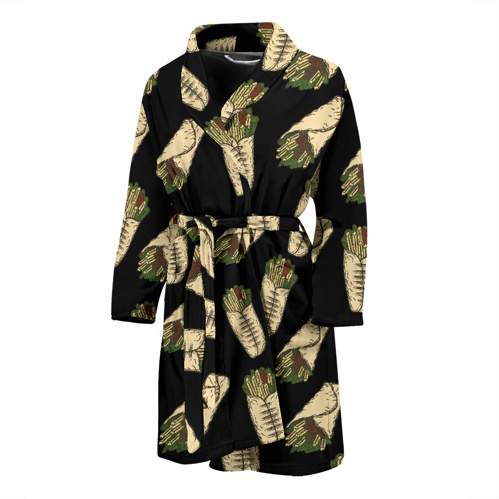 Burrito Print Design LKS303 Men Bathrobe