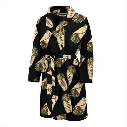 Burrito Print Design LKS303 Men Bathrobe