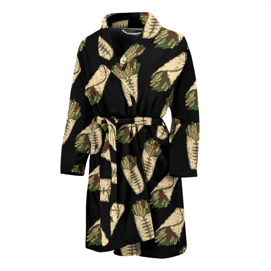 Burrito Print Design LKS303 Men Bathrobe