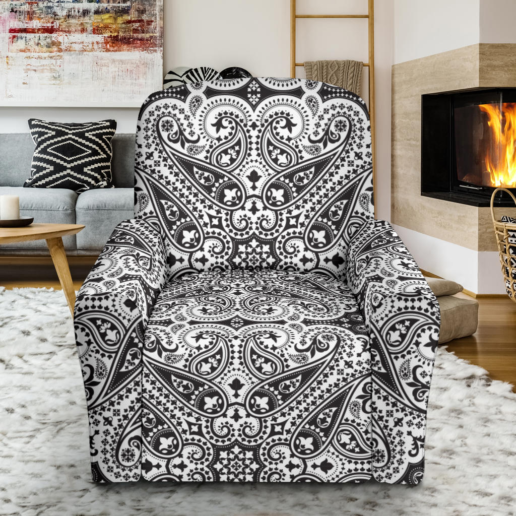 Bandana Print Design LKS309 Recliner Slipcover with Pocket