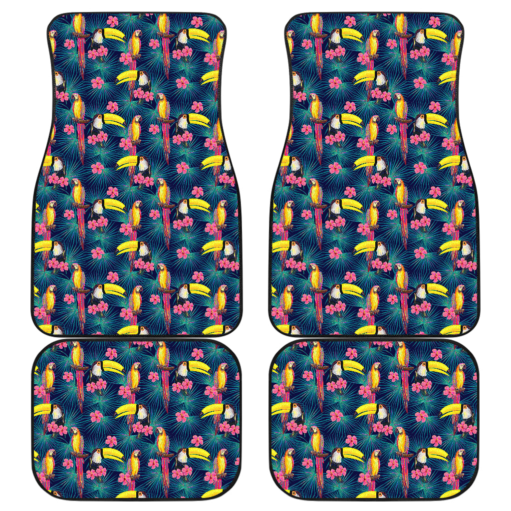 Toucan Parrot Design Car Floor Mats Front Back