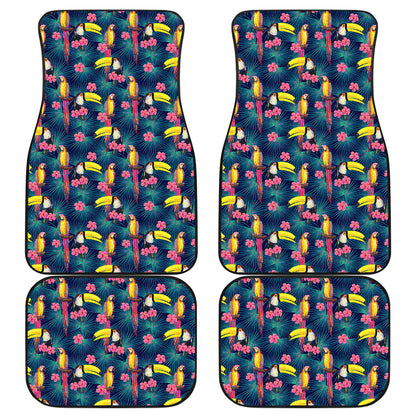 Toucan Parrot Design Car Floor Mats Front Back