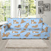 Pembroke Welsh Corgis Pattern Print Design A05 Sofa Slipcover