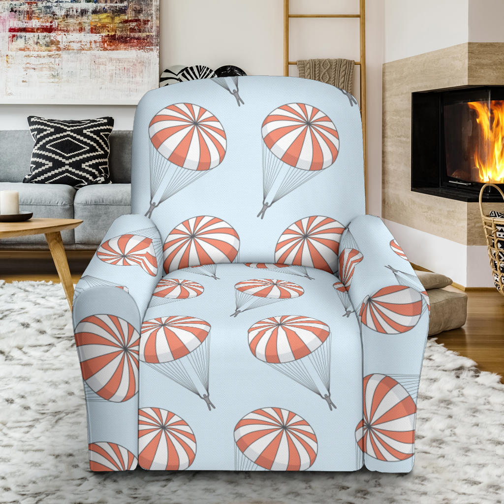 Skydiving Pattern Print Design 01 Recliner Slipcover with Pocket