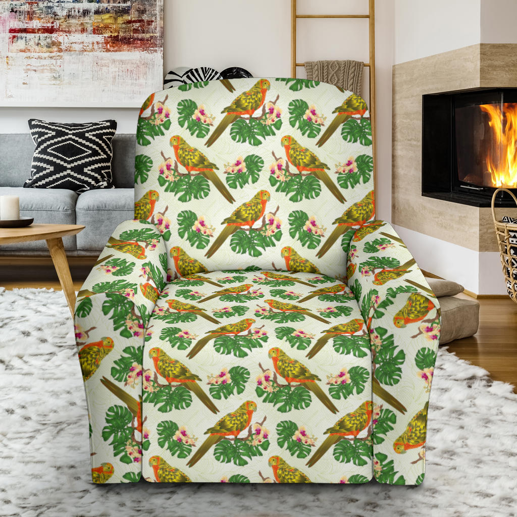 Conures Pattern Print Design 01 Recliner Slipcover with Pocket