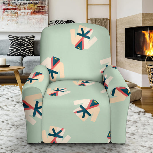 Karate Pattern Print Design 02 Recliner Slipcover with Pocket