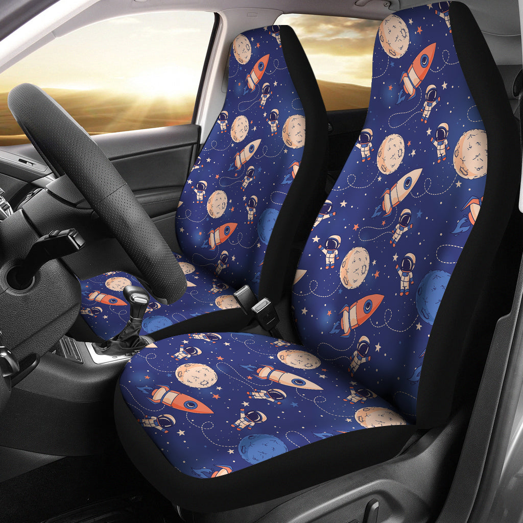 Space Astronaut Rocket Print Design LKS304 Car Seat Covers