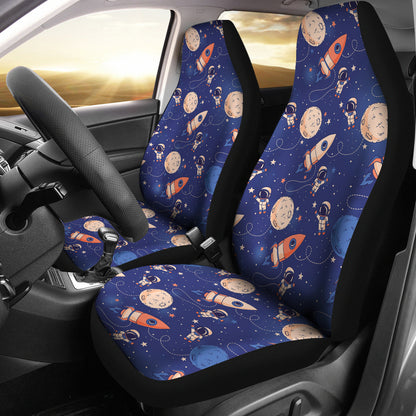 Space Astronaut Rocket Print Design LKS304 Car Seat Covers