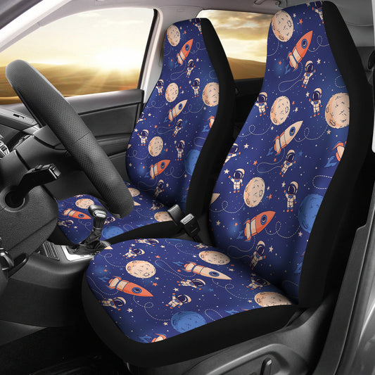 Space Astronaut Rocket Print Design LKS304 Car Seat Covers