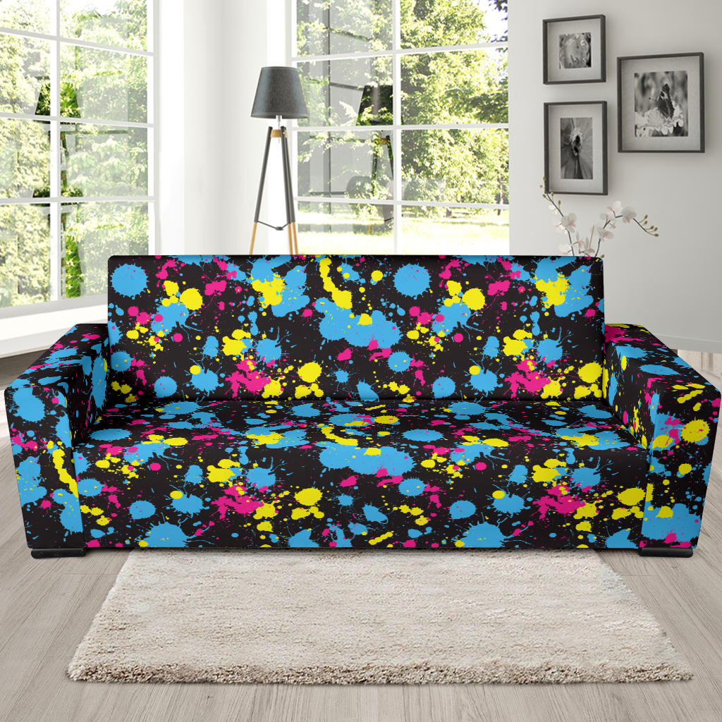 Splatter Colorful Print Design LKS301 Sofa Slipcover
