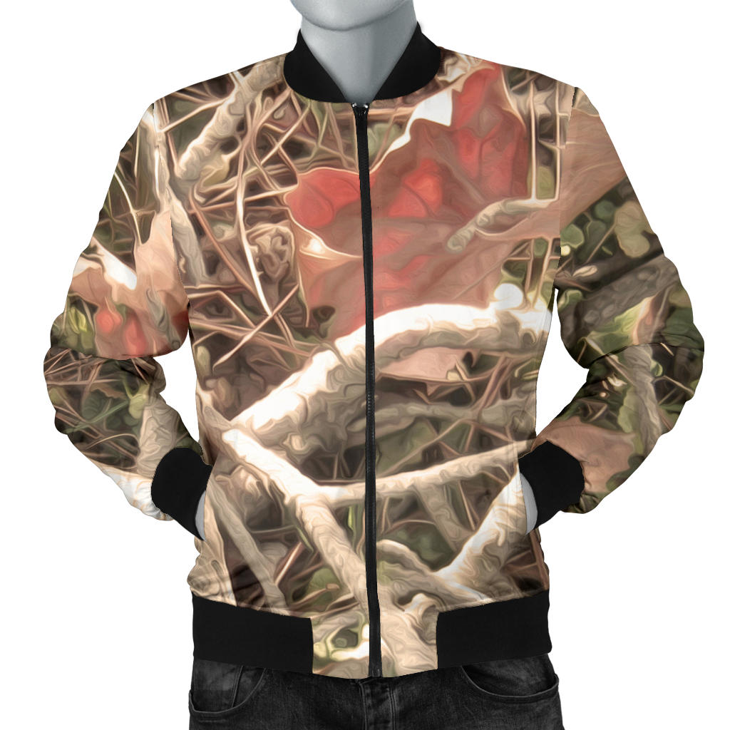 Camouflage Realistic Tree Authumn Print Men Bomber Jacket