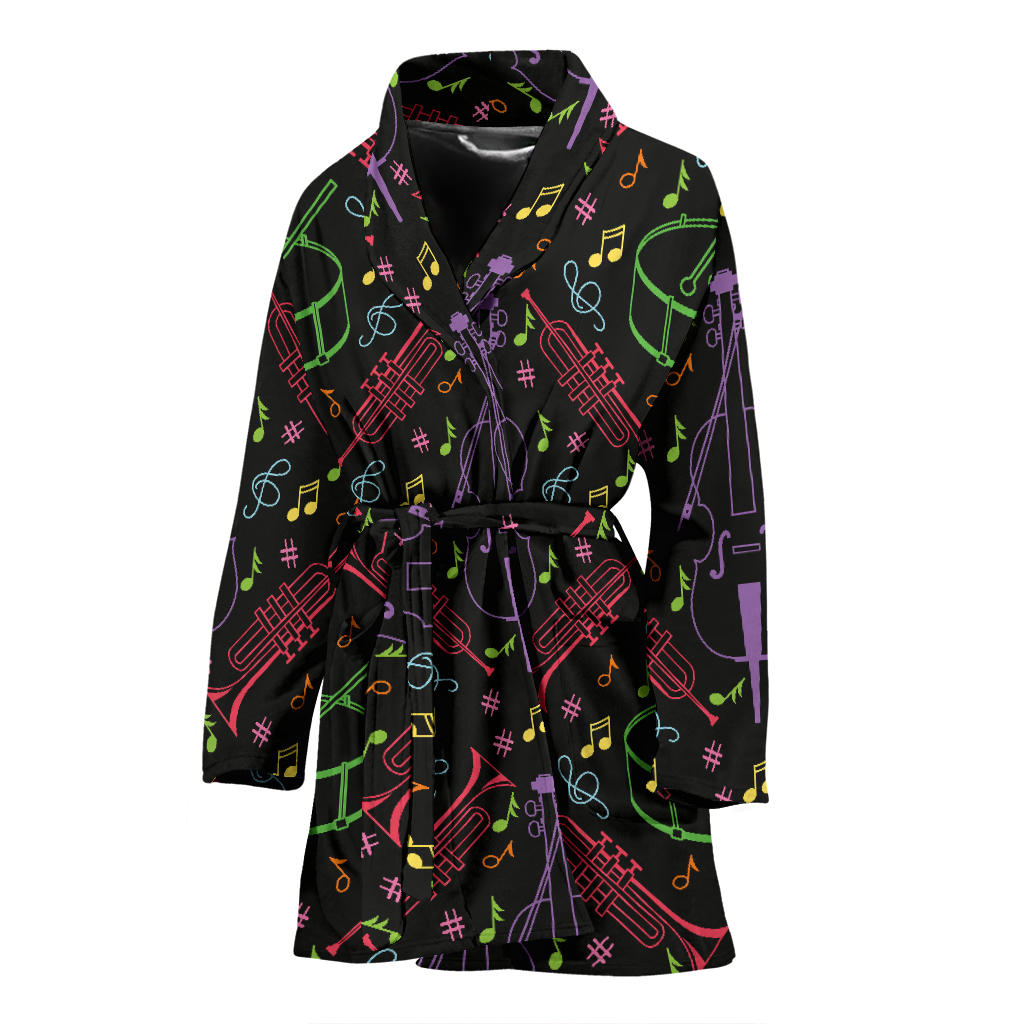 Cello Neon Pattern Print Design 02 Women Bathrobe