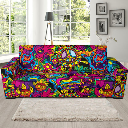 Trippy Print Design LKS304 Sofa Slipcover