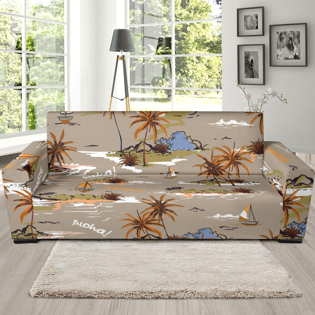 Pacific island Pattern Print Design A05 Sofa Slipcover