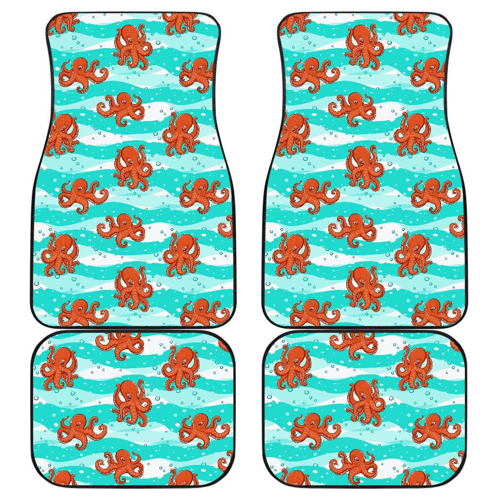 Octopus Cute Design Print Themed Car Floor Mats Front Back