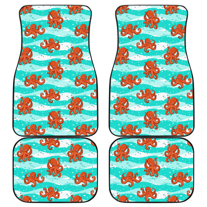 Octopus Cute Design Print Themed Car Floor Mats Front Back