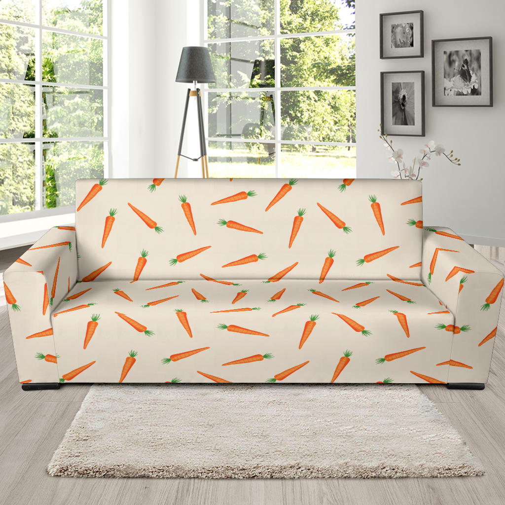 Carrot Pattern Print Design 07 Sofa Slipcover