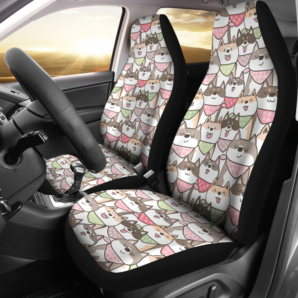 Shiba Inu Print Design LKS305 Car Seat Covers