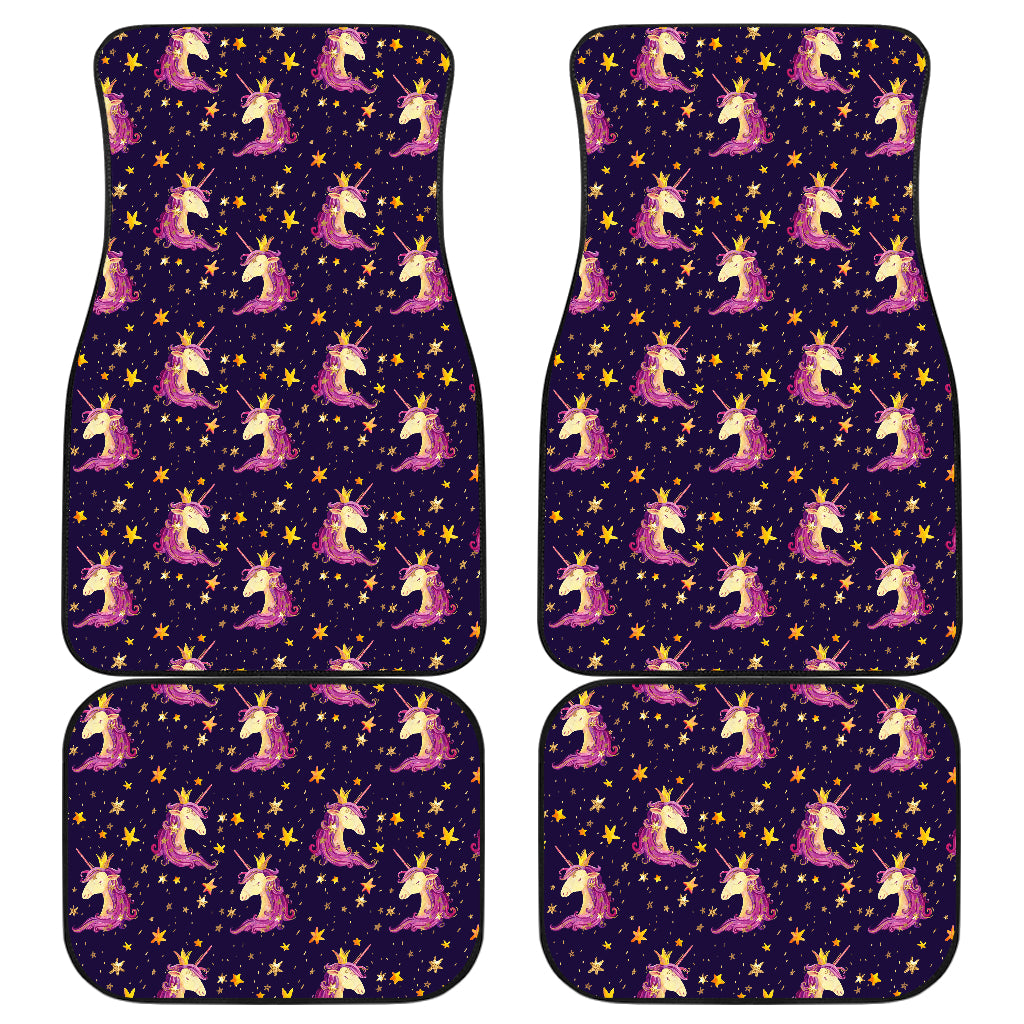 Unicorn Princess Star Sparkle Car Floor Mats Front Back