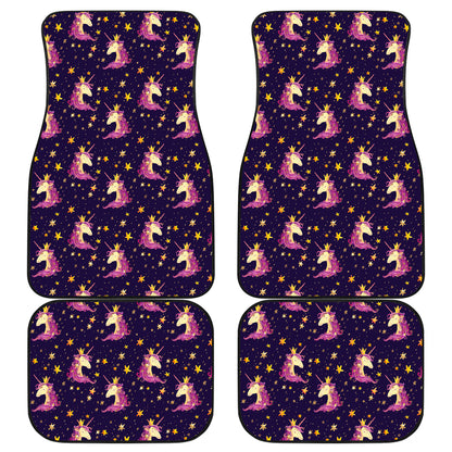 Unicorn Princess Star Sparkle Car Floor Mats Front Back