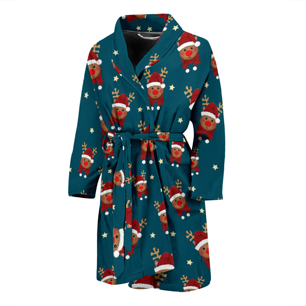 Reindeer Print Design LKS406 Men Bathrobe