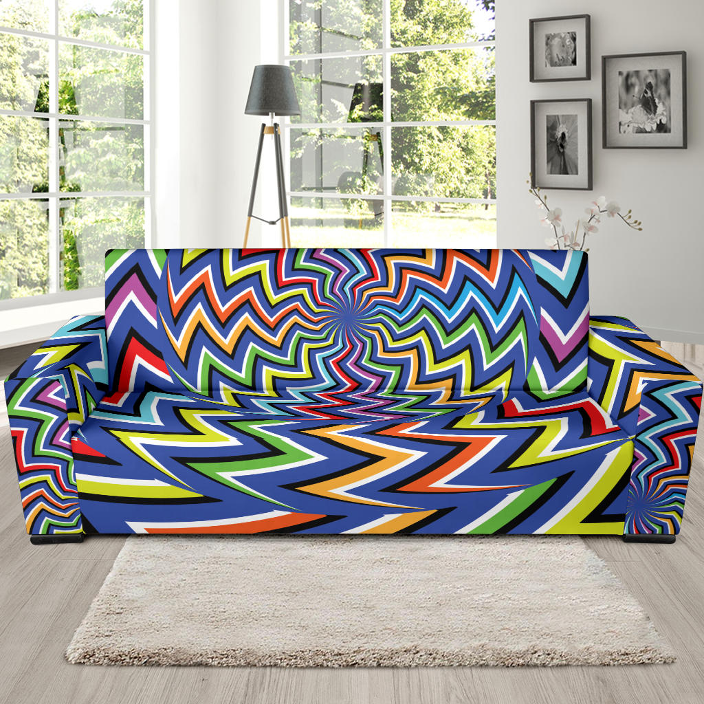 Optical illusion Pattern Print Design A02 Sofa Slipcover