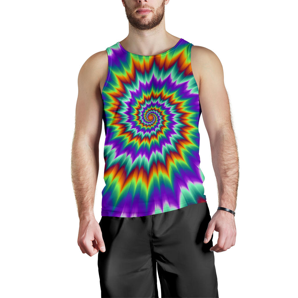Optical illusion Pulsing fiery spirals Men Tank Top
