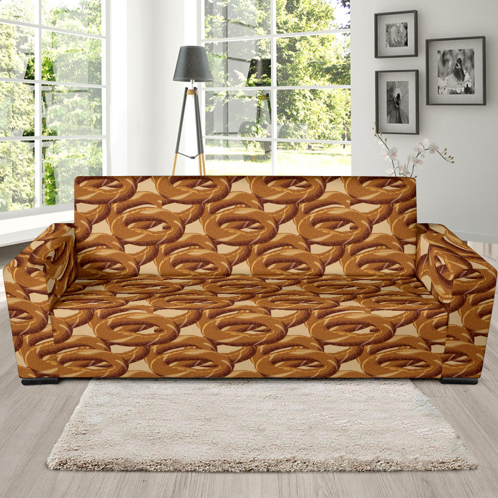 Bagel Pattern Print Design 02 Sofa Slipcover