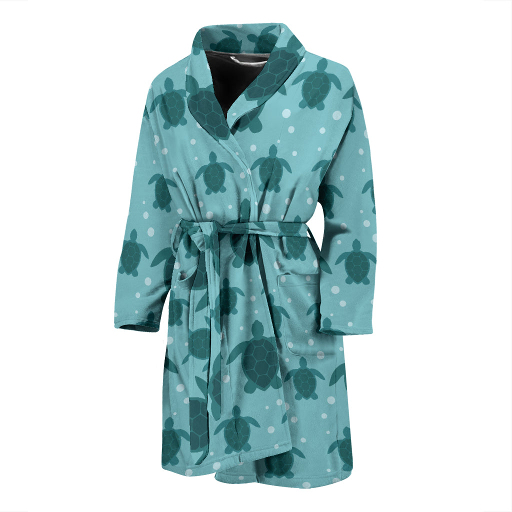 Sea Turtle Print Design LKS305 Men Bathrobe