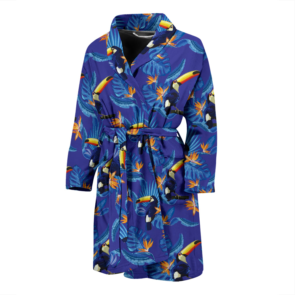 Toucan Print Design LKS306 Men Bathrobe
