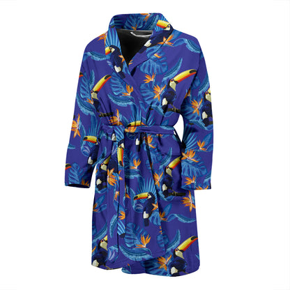 Toucan Print Design LKS306 Men Bathrobe